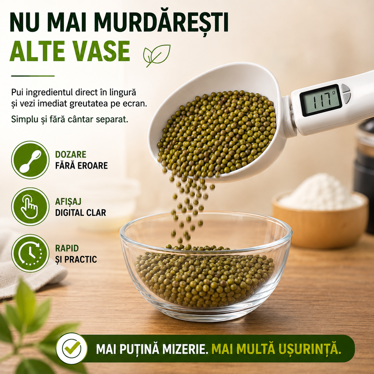 Lingură Digitală Cu Cântar MeraSpoon™