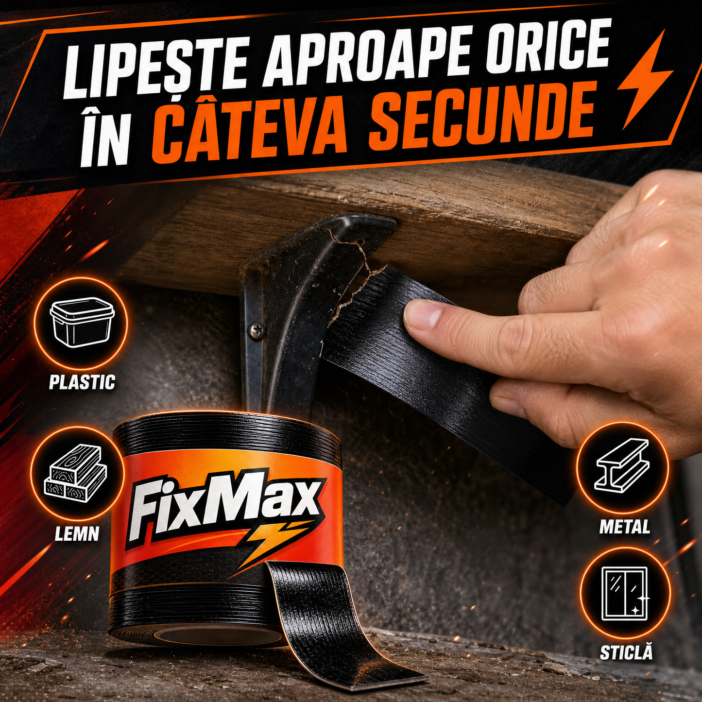 Bandă Etanșare Ultra Puternică FixMax™