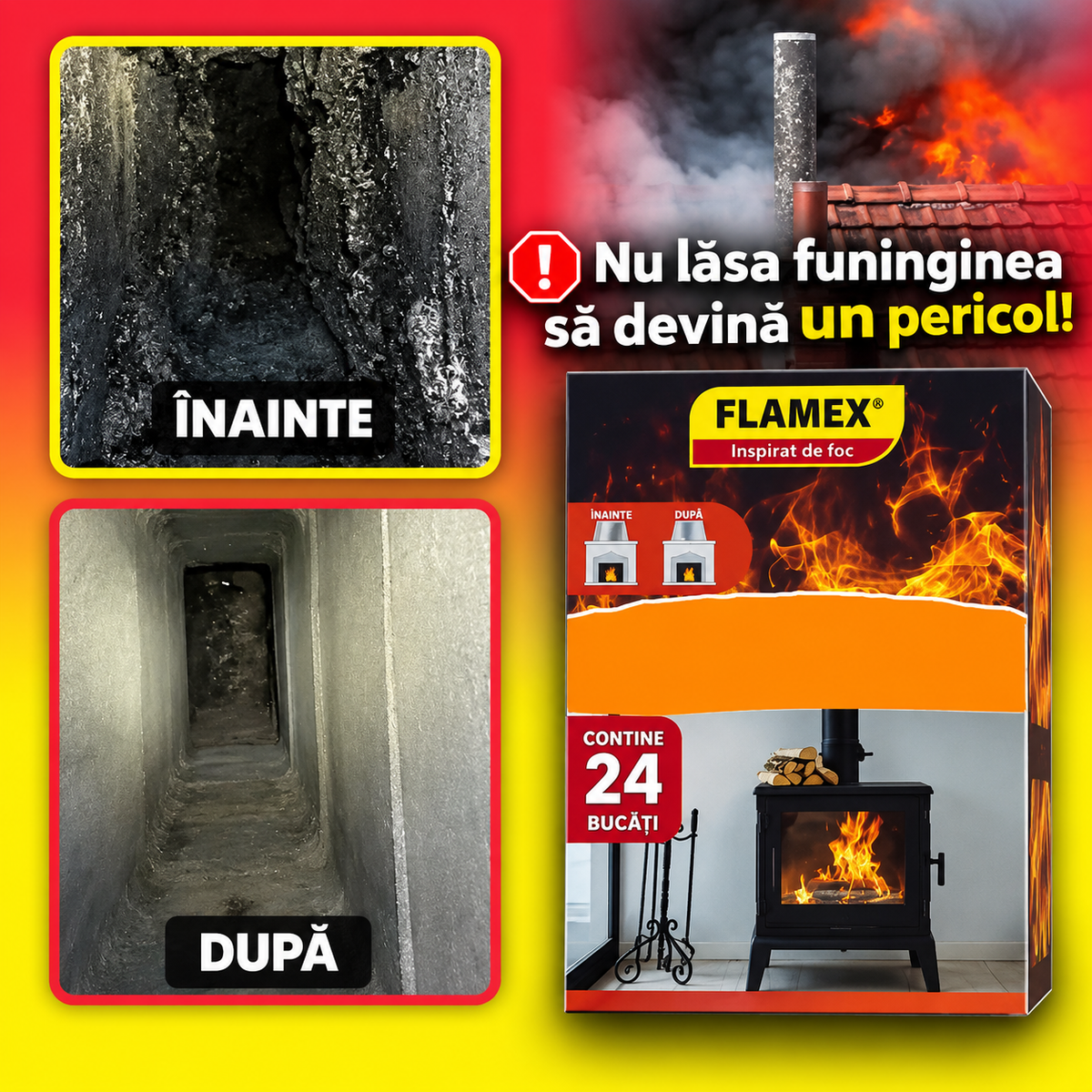 🔥Bile pentru curățarea hornului (24 bucati)-HornMax™