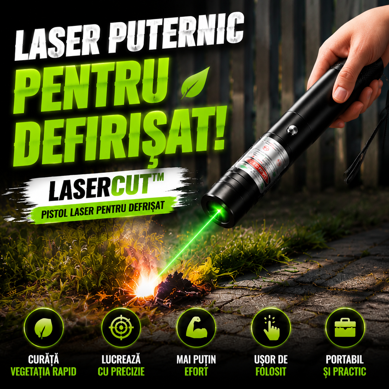 Pistol Laser Pentru Buruieni LaserCut™