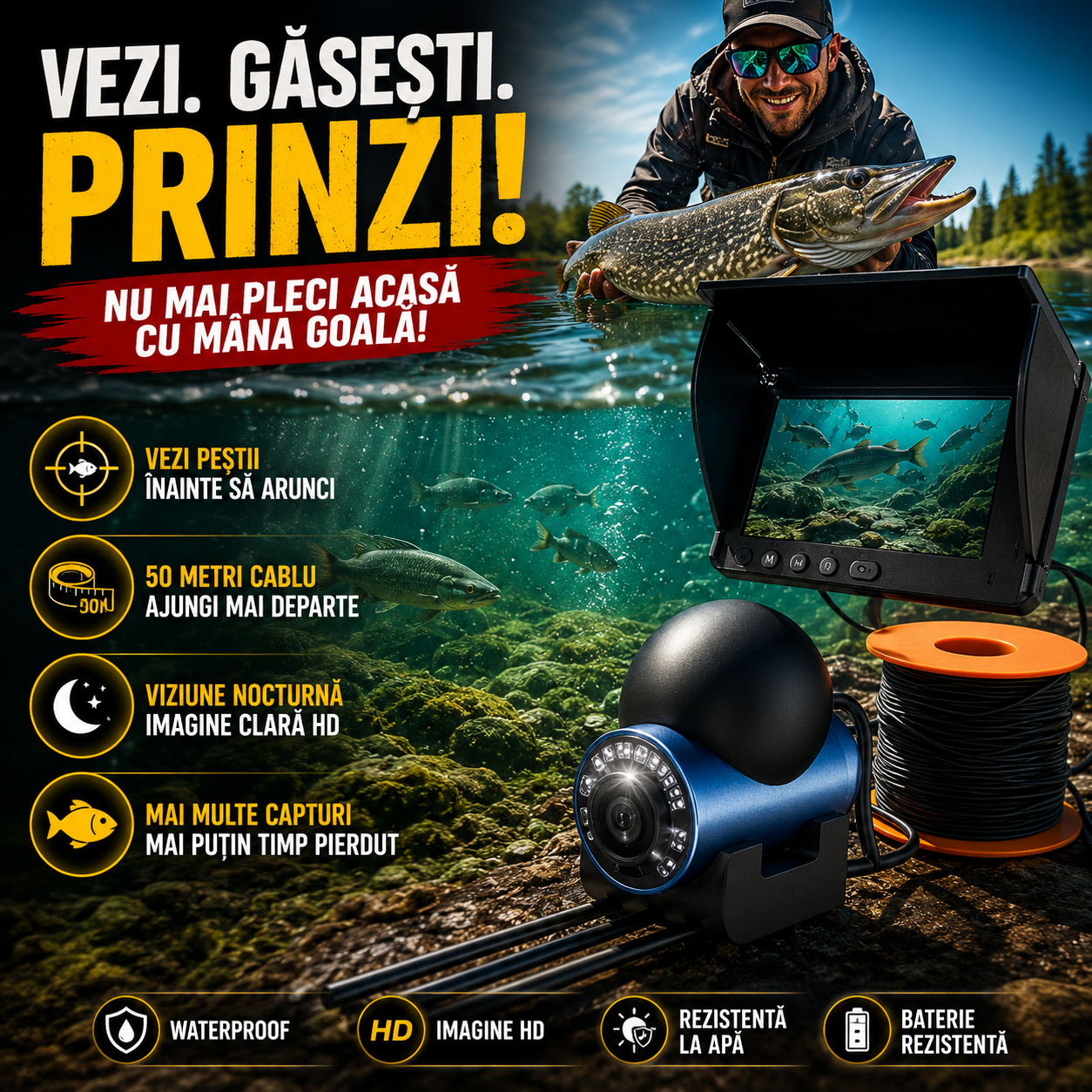 Camera Subacvatică HD FishVision™