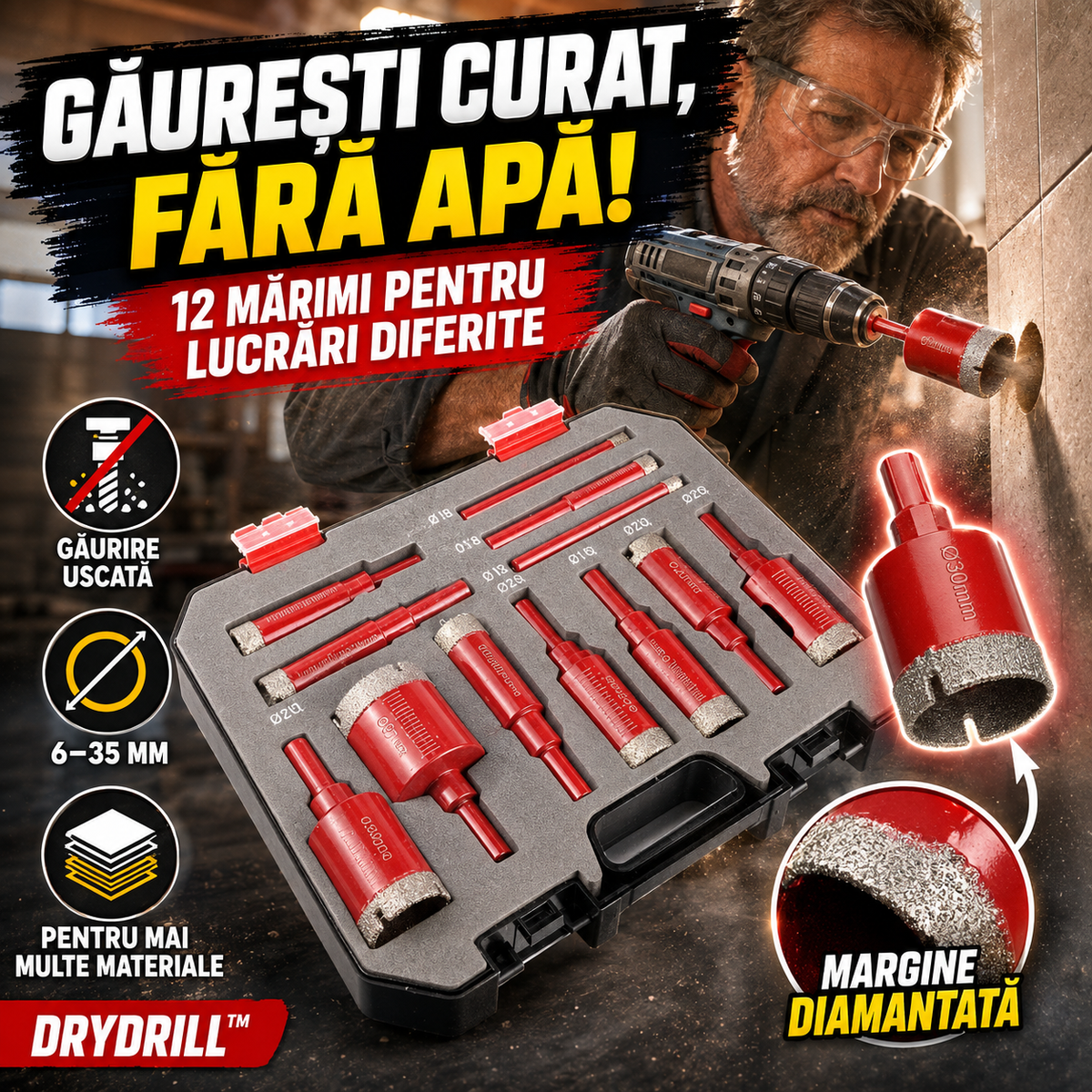 Set Carote Diamantate DryDrill™