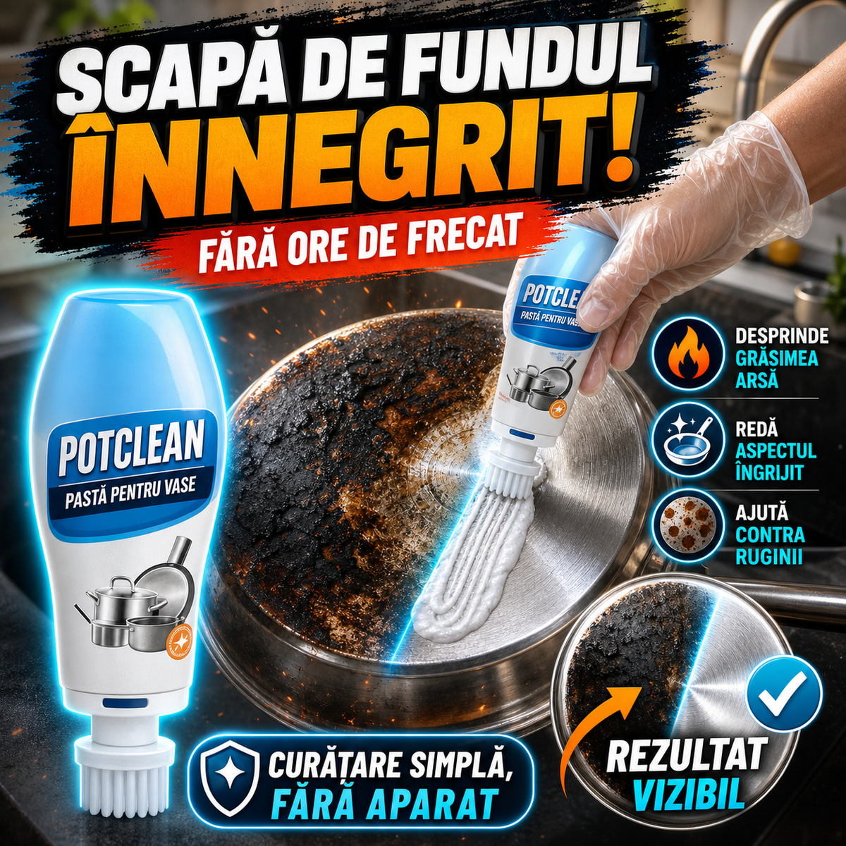 Pastă Pentru Curățat Bucătăria PotClean™